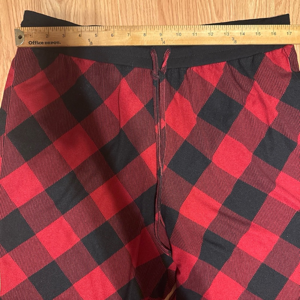 Maurice's Sleep Red And Black Checkered Cozy Pajama Pants XL Fast Shipping - Picture 5 of 6